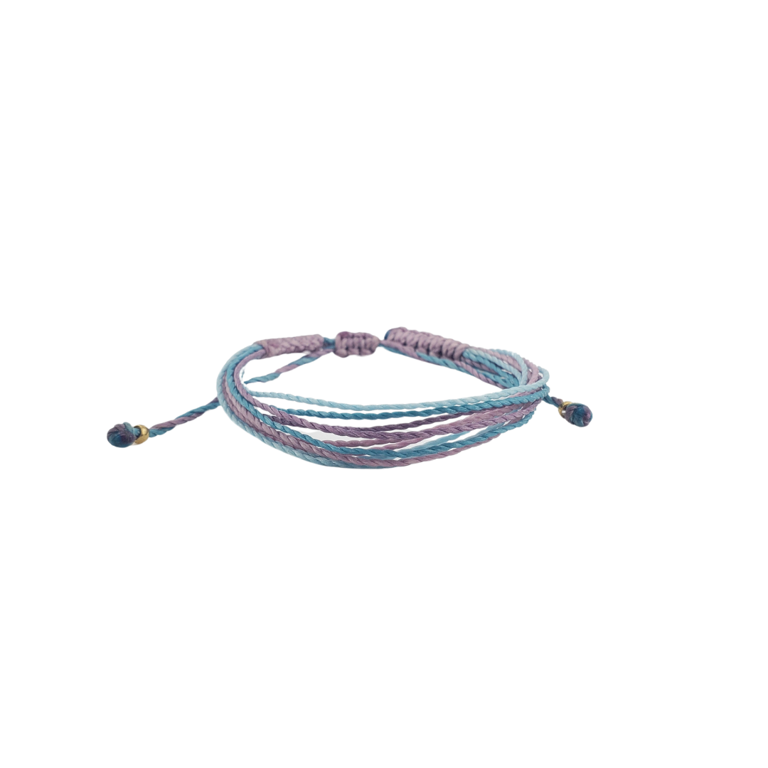 Pulsera 10 hilos encerados degradados