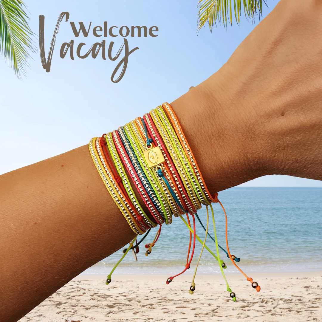 Pulsera hilo neon con ojo