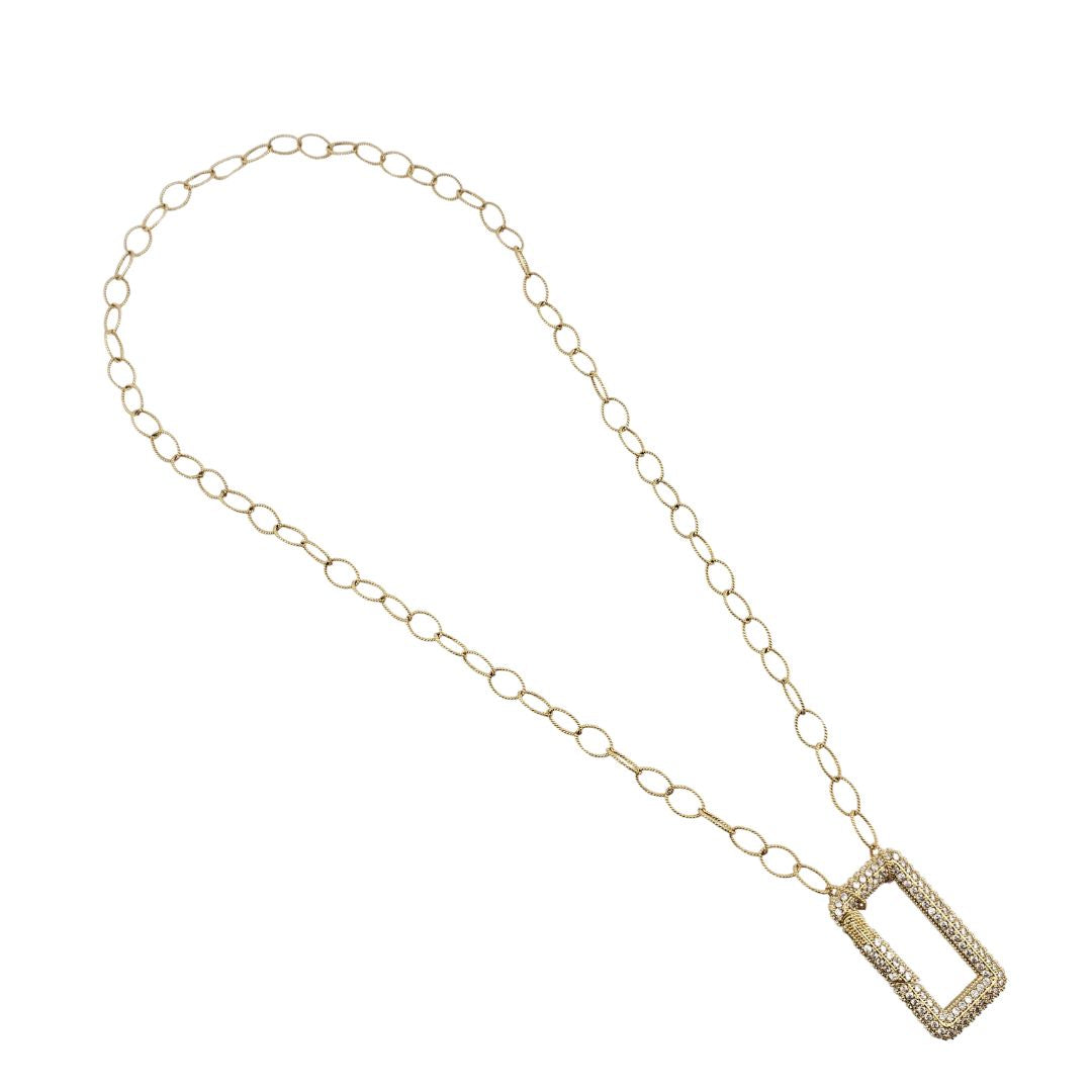 Cadena ovalos torcidos con broche full