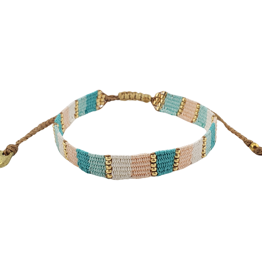 Pulsera tejida 3 tonos pastel