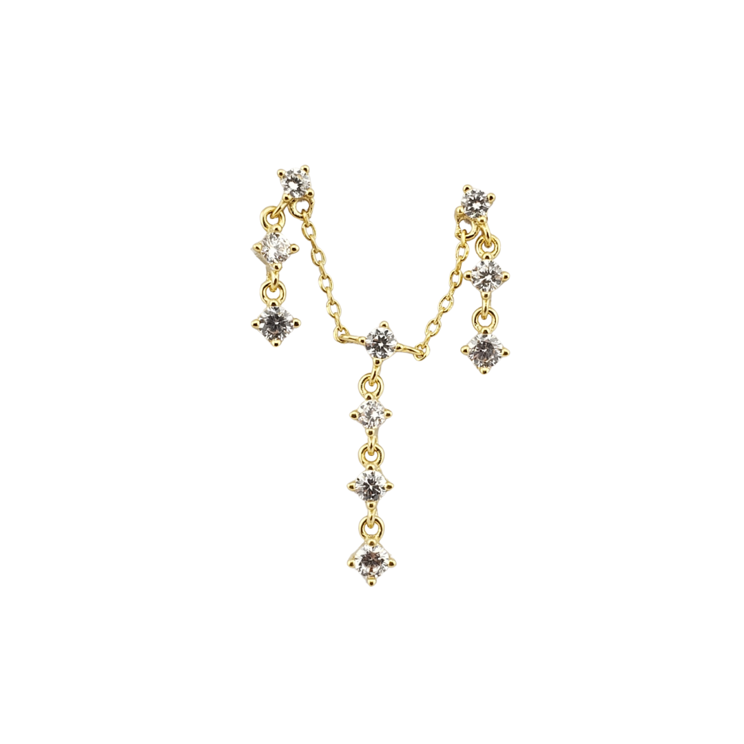 Arete doble 3 tiras rombos.