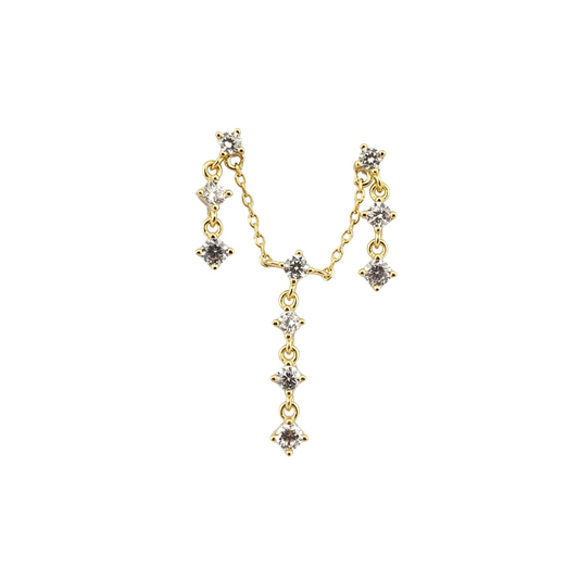 Arete doble 3 tiras rombos.