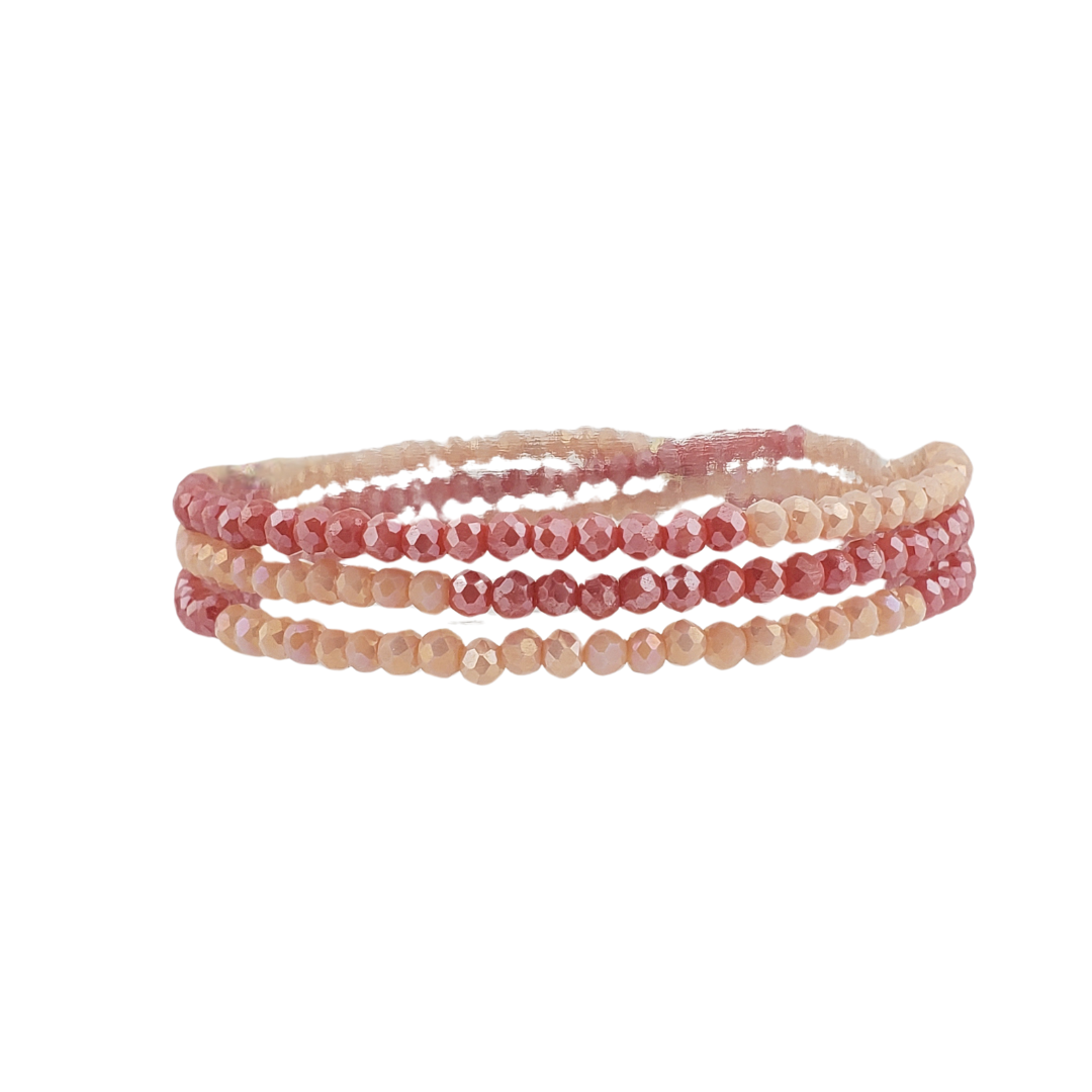 Pulsera vueltas cristal checo facetados