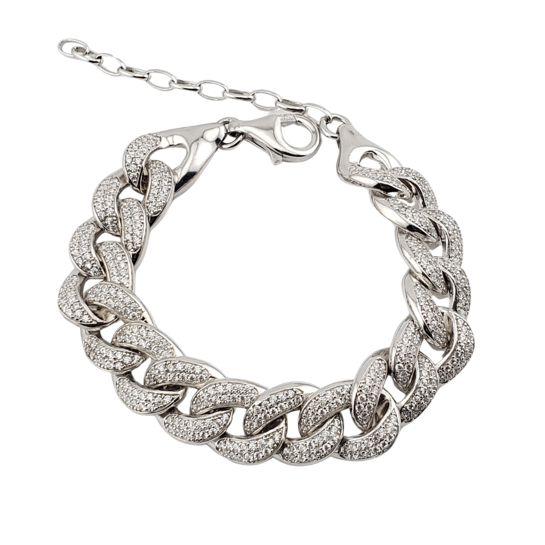 Pulsera full circonias cubano.