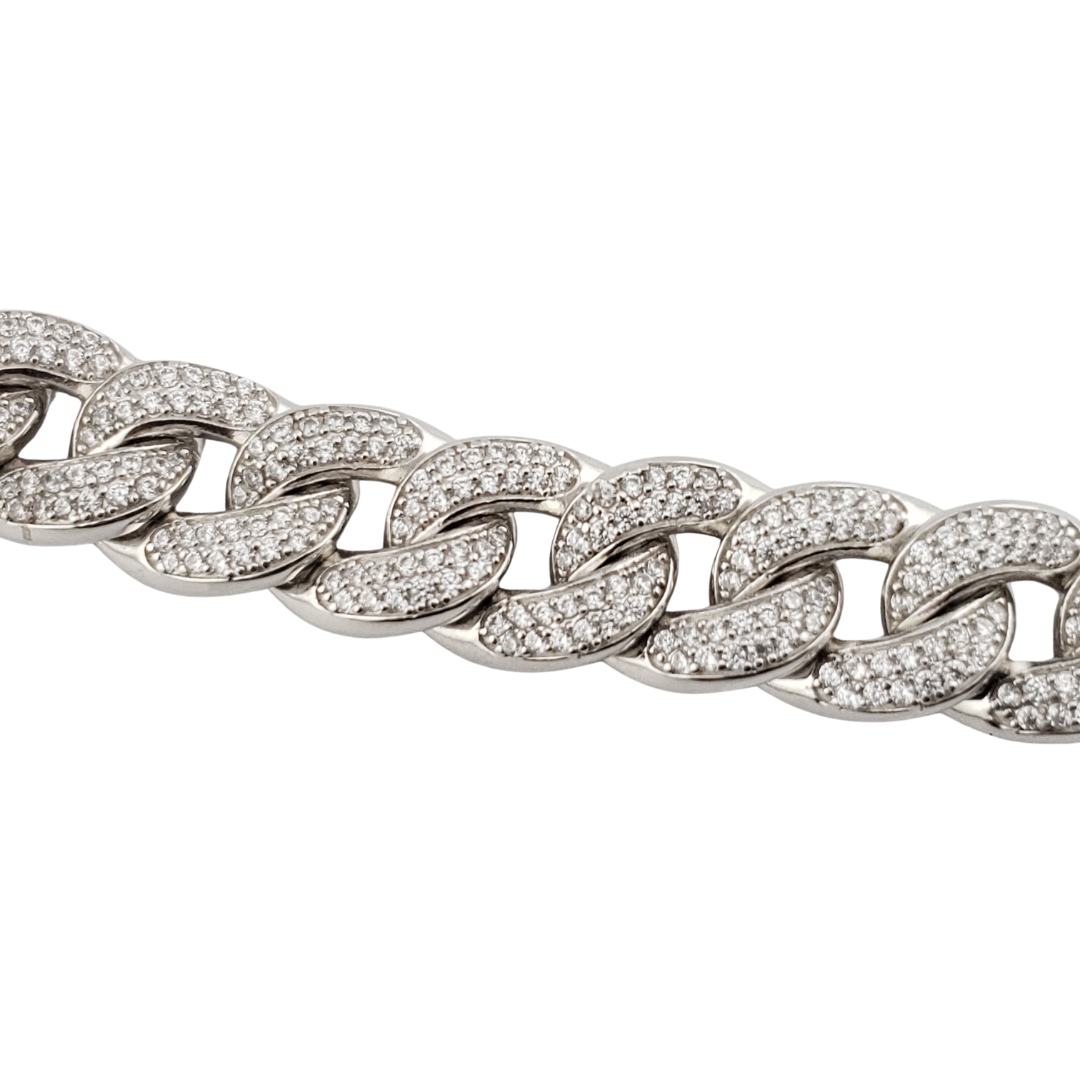 Pulsera full circonias cubano.