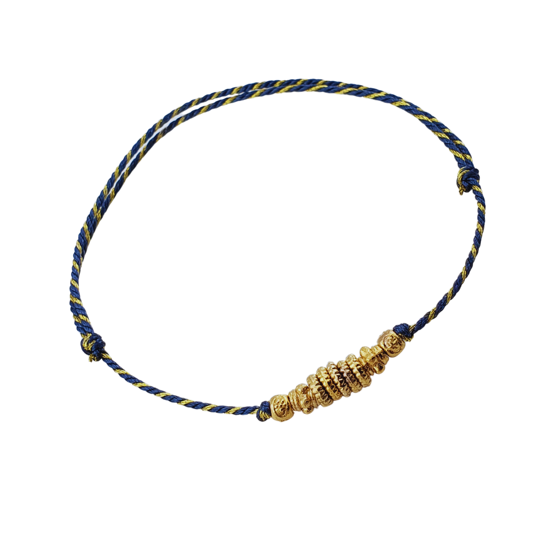 Pulsera hilos con barriles.