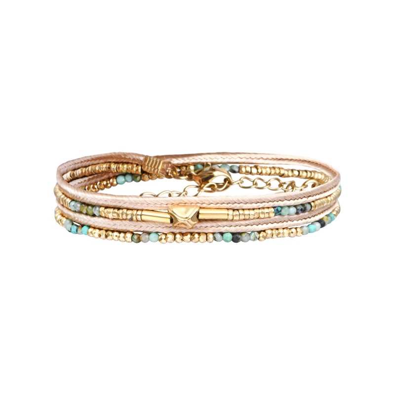 Pulsera 2 vueltas hilo seda