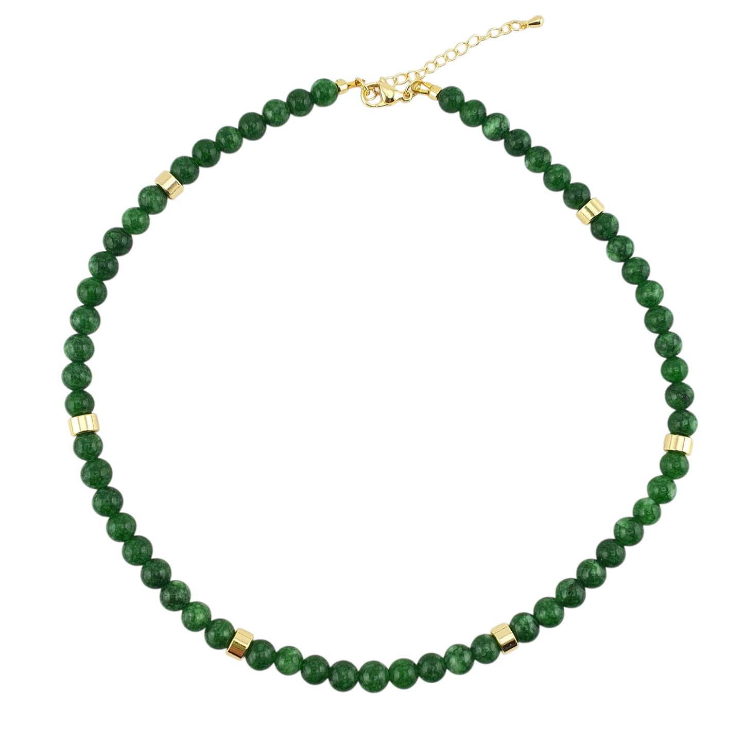 Collar jades pulidos con barril liso