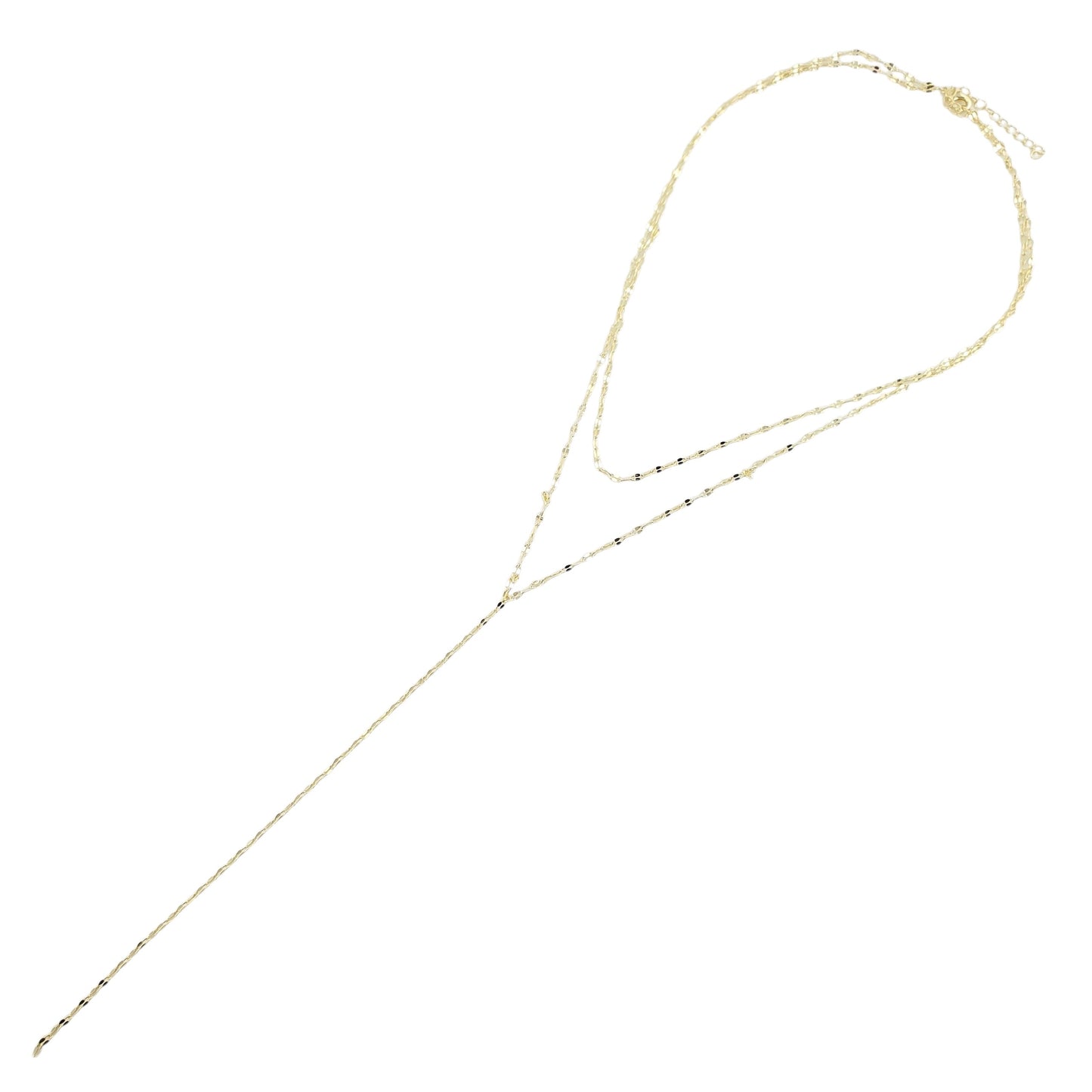 Lariat fino oval doble
