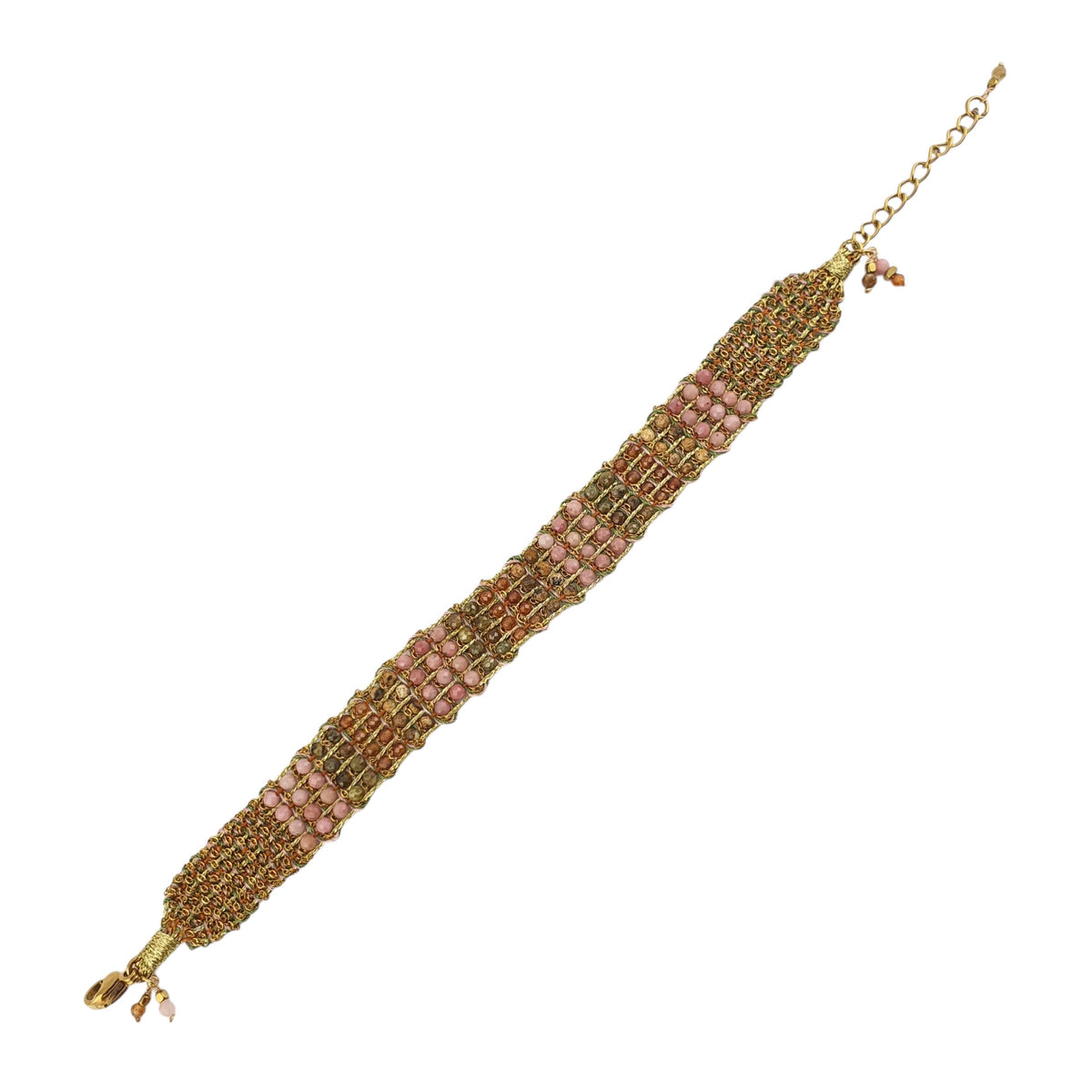 Pulsera Barra Cas y piedras naturales