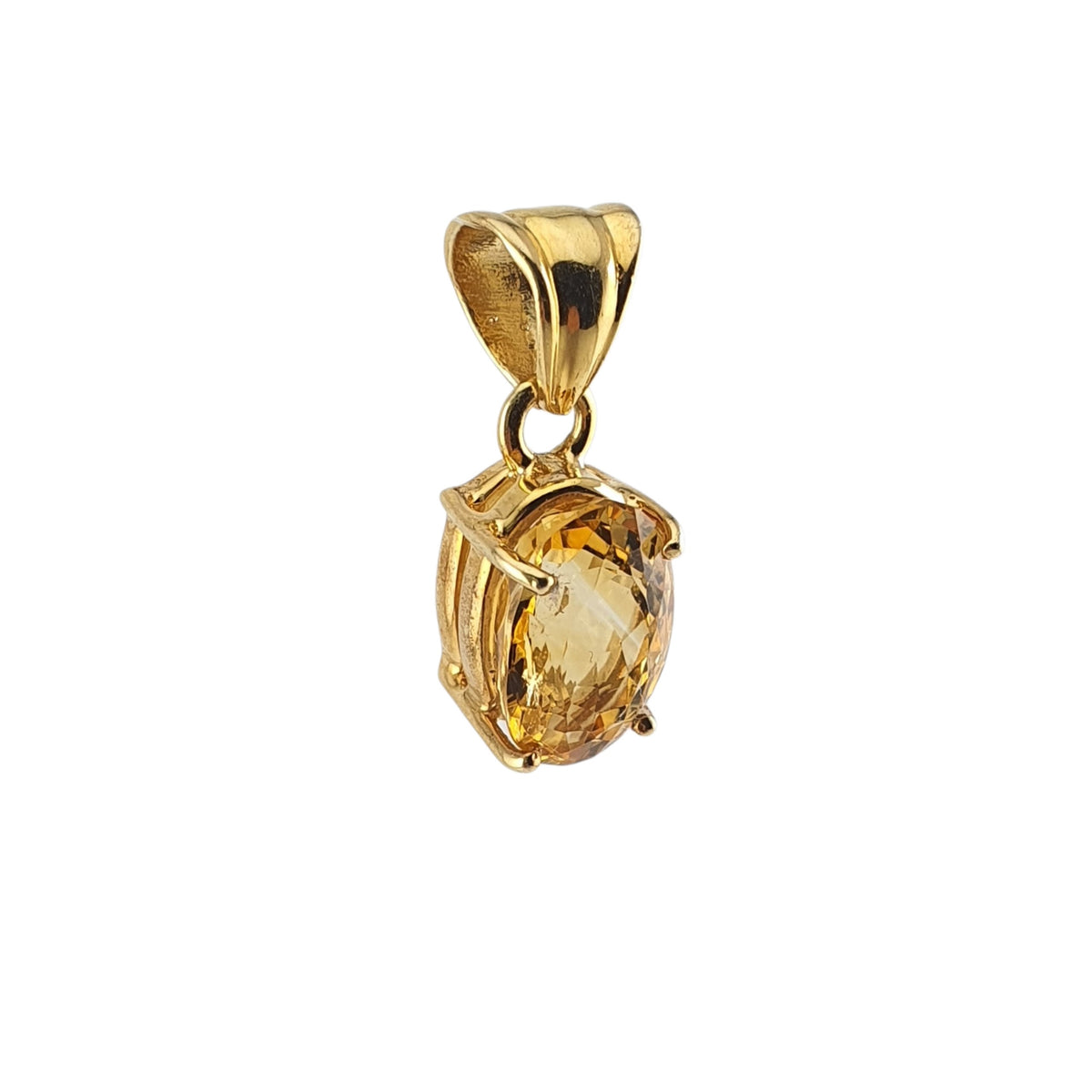 Dije oval citrina