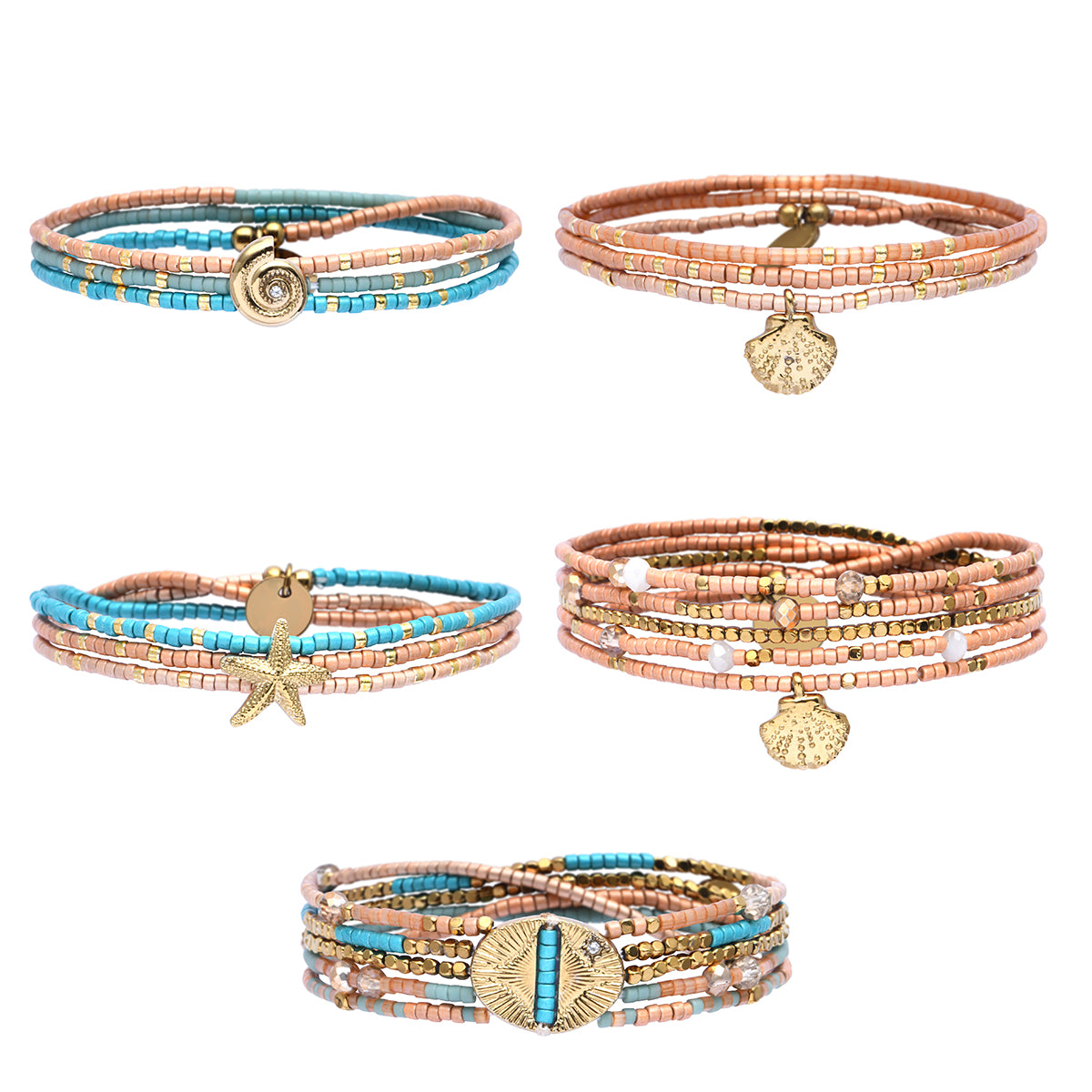 Pulsera edicion especial turquesa salmon