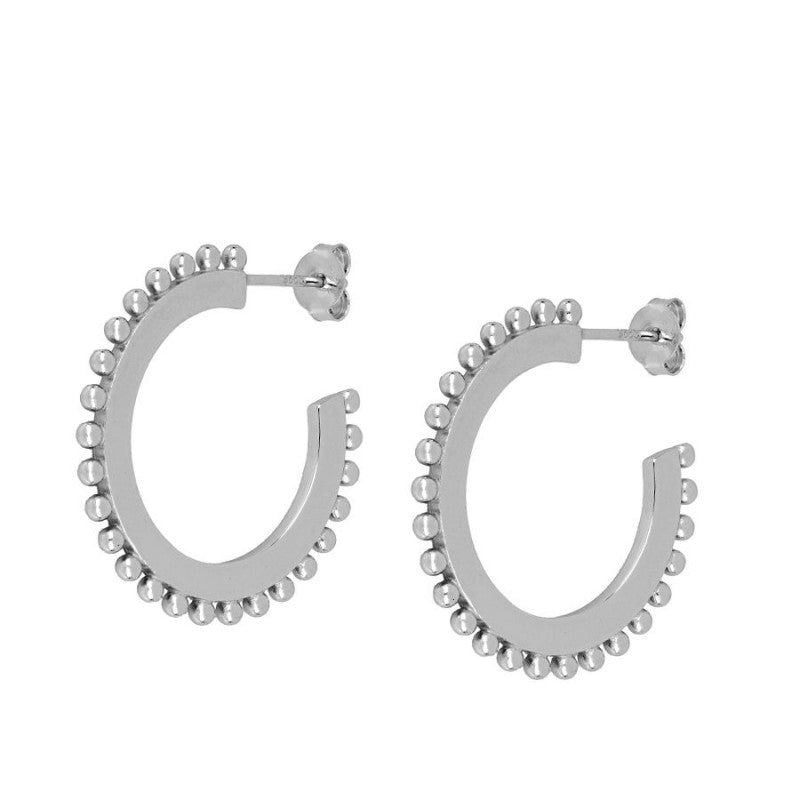 Arracada plana bolitas