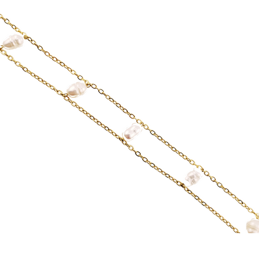 Cadena barra de perlas rio.