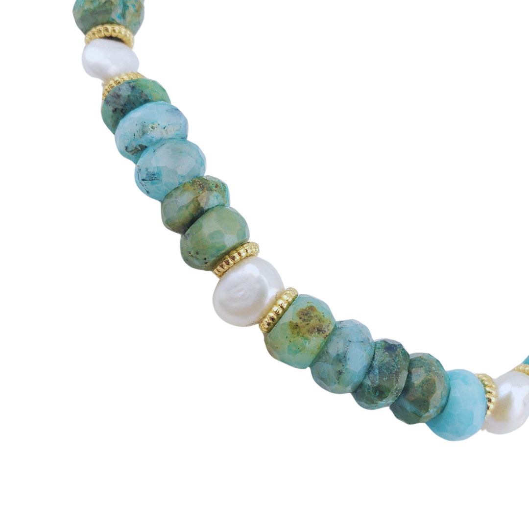 Choker tipo pukka africana perlas