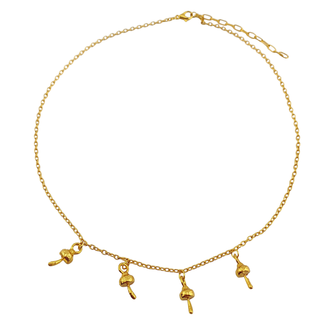 Cadena set arete y Honguitos