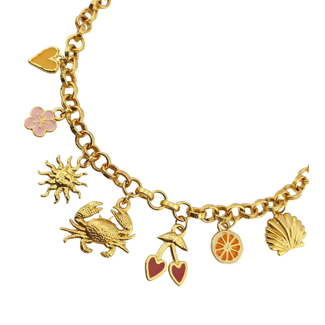 Collar 7 charms tropical
