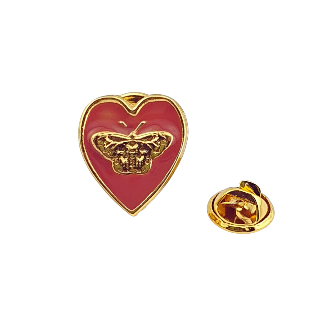Broche Corazon mariposa chica