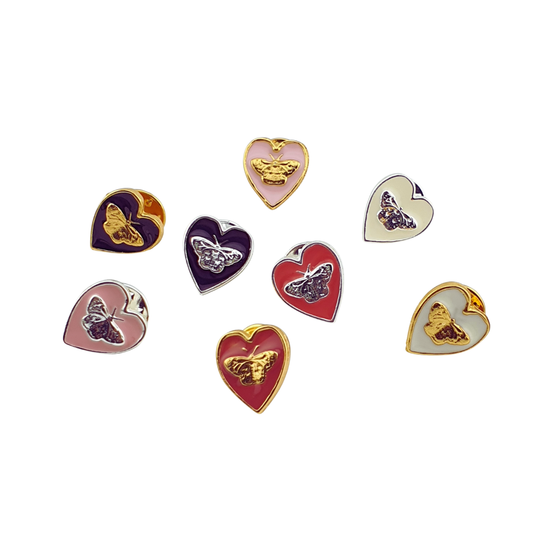 Broche Corazon mariposa chica