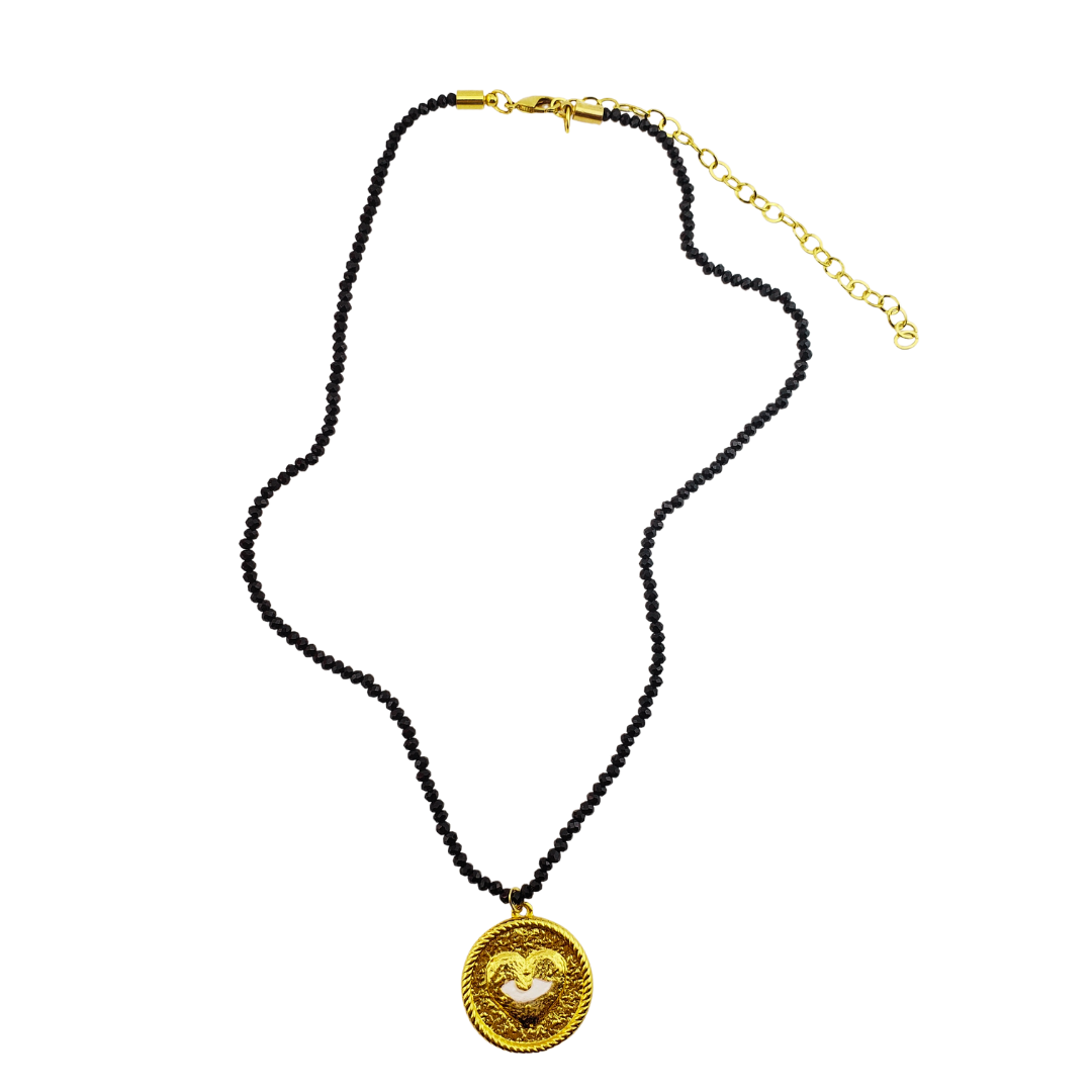 Collar corazon cristal murano