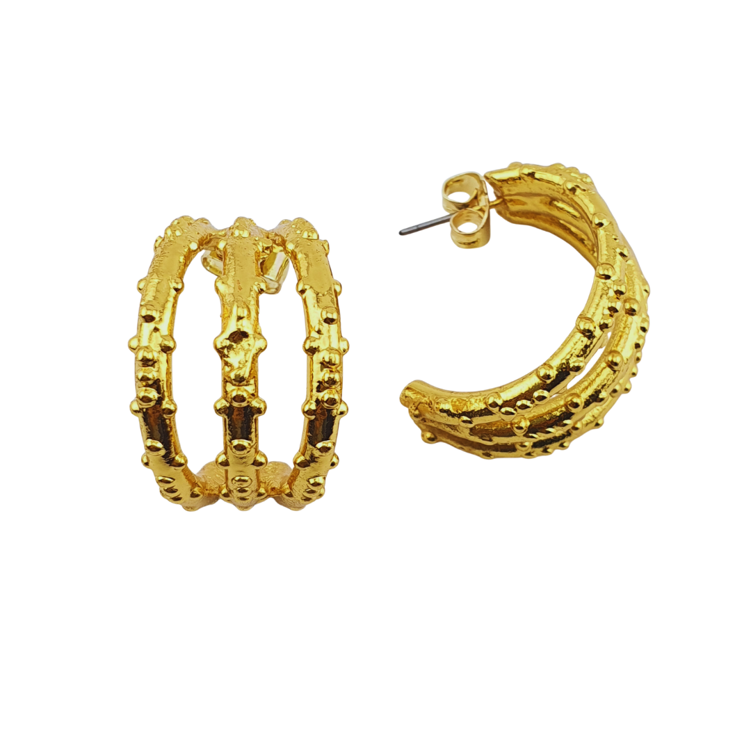 Arracada triple textura