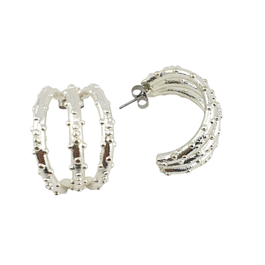 Arracada triple textura