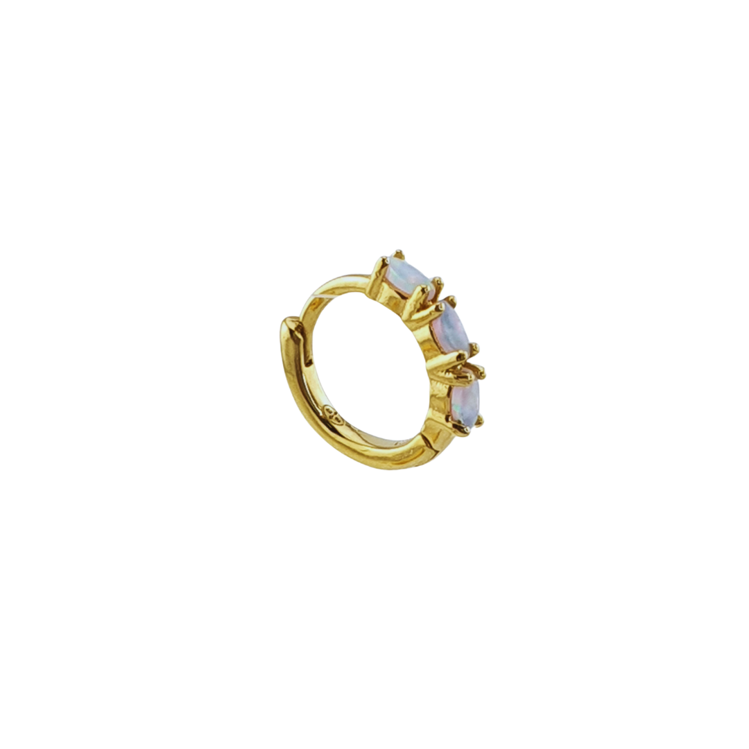 Arracada baguette opalos