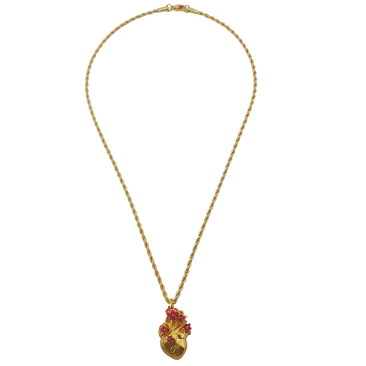 Cadena corazon real enamel