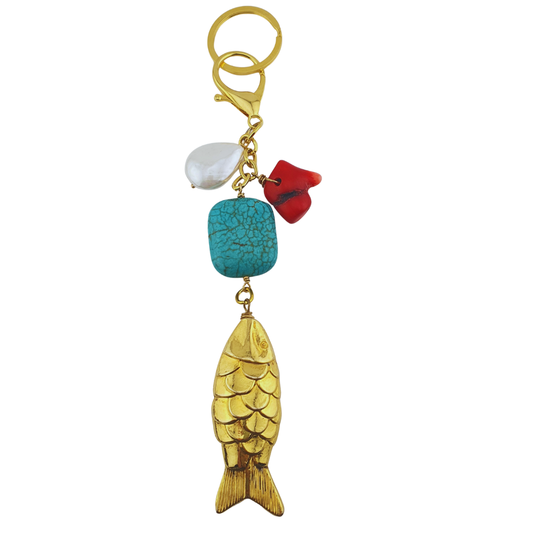 Broche para bolsa pez y piedras
