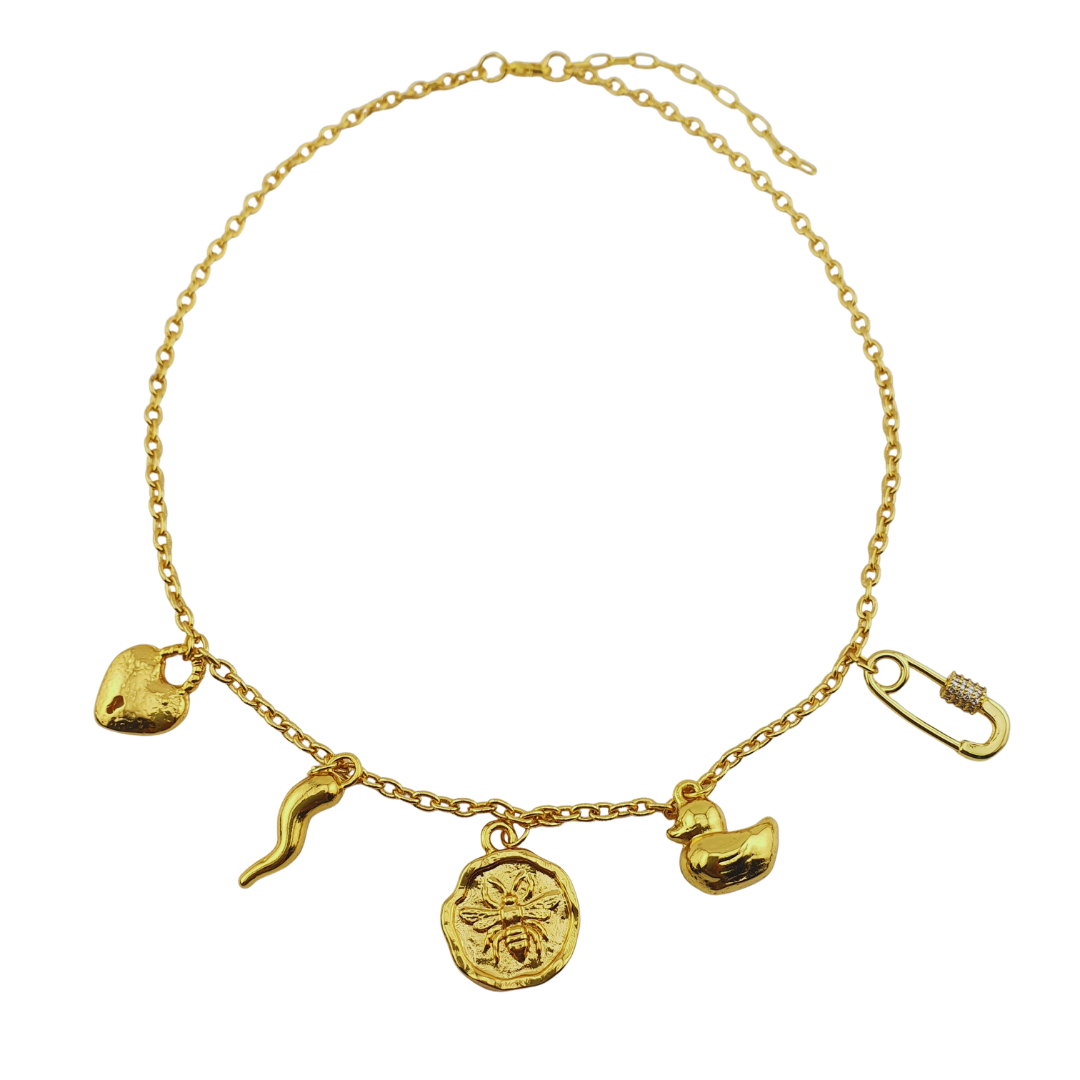 Cadena 5 charms abeja