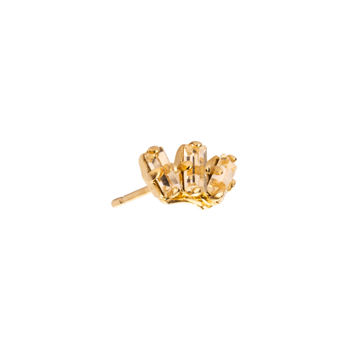 Arete 3 baguette abanico palladium