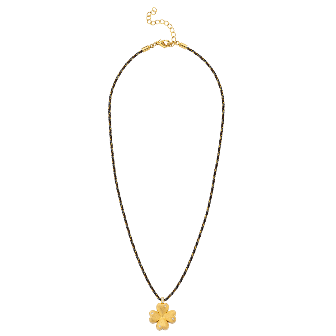 Collar trebol 3D cordon