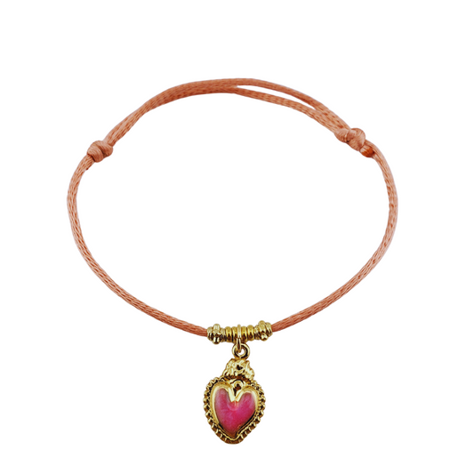 Pulsera cordon corazon