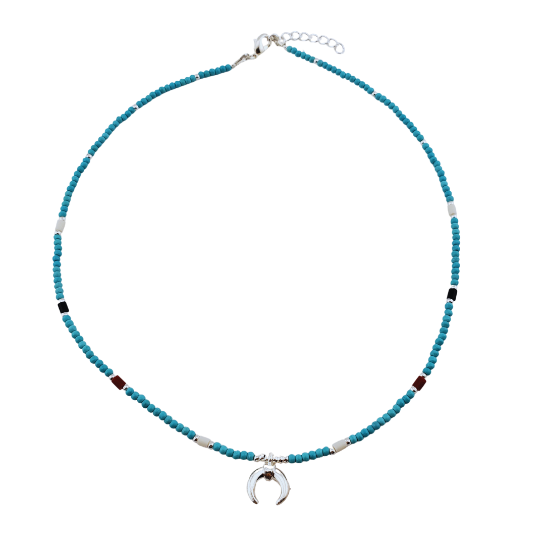 Collar turquesas piedras cuerno