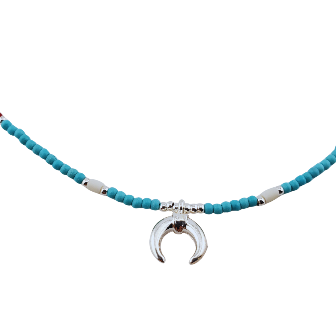 Collar turquesas piedras cuerno