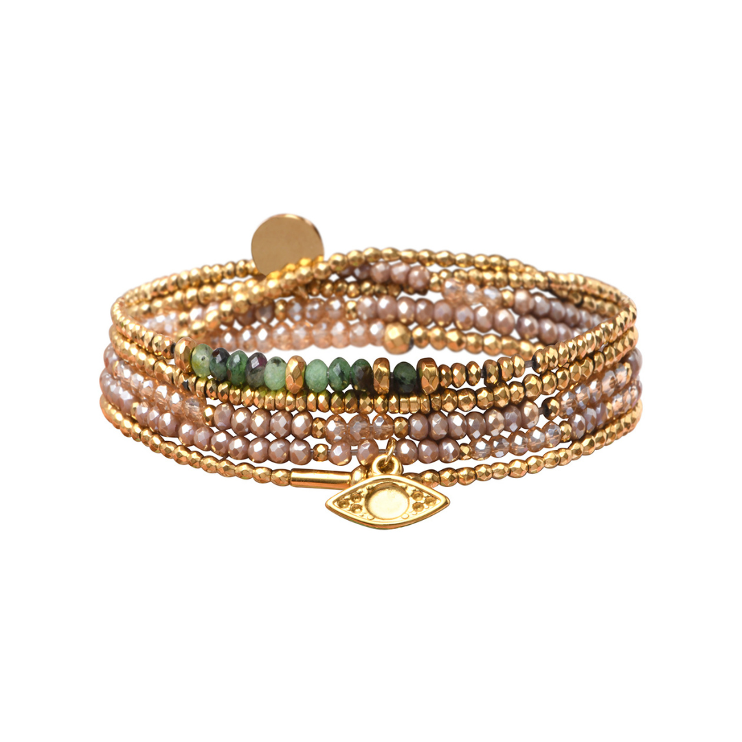 Pulseras 5 vueltas piedras naturales