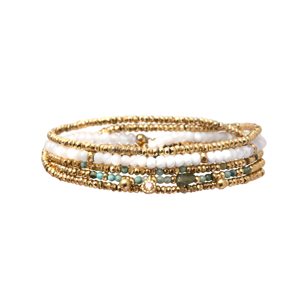 Pulsera 5 vueltas mix piedras naturales