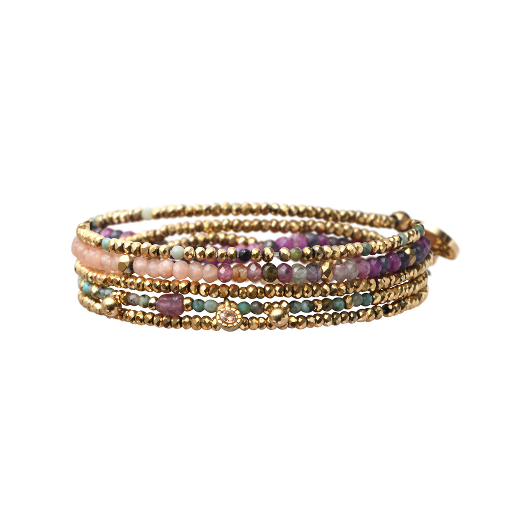 Pulsera 5 vueltas mix piedras naturales