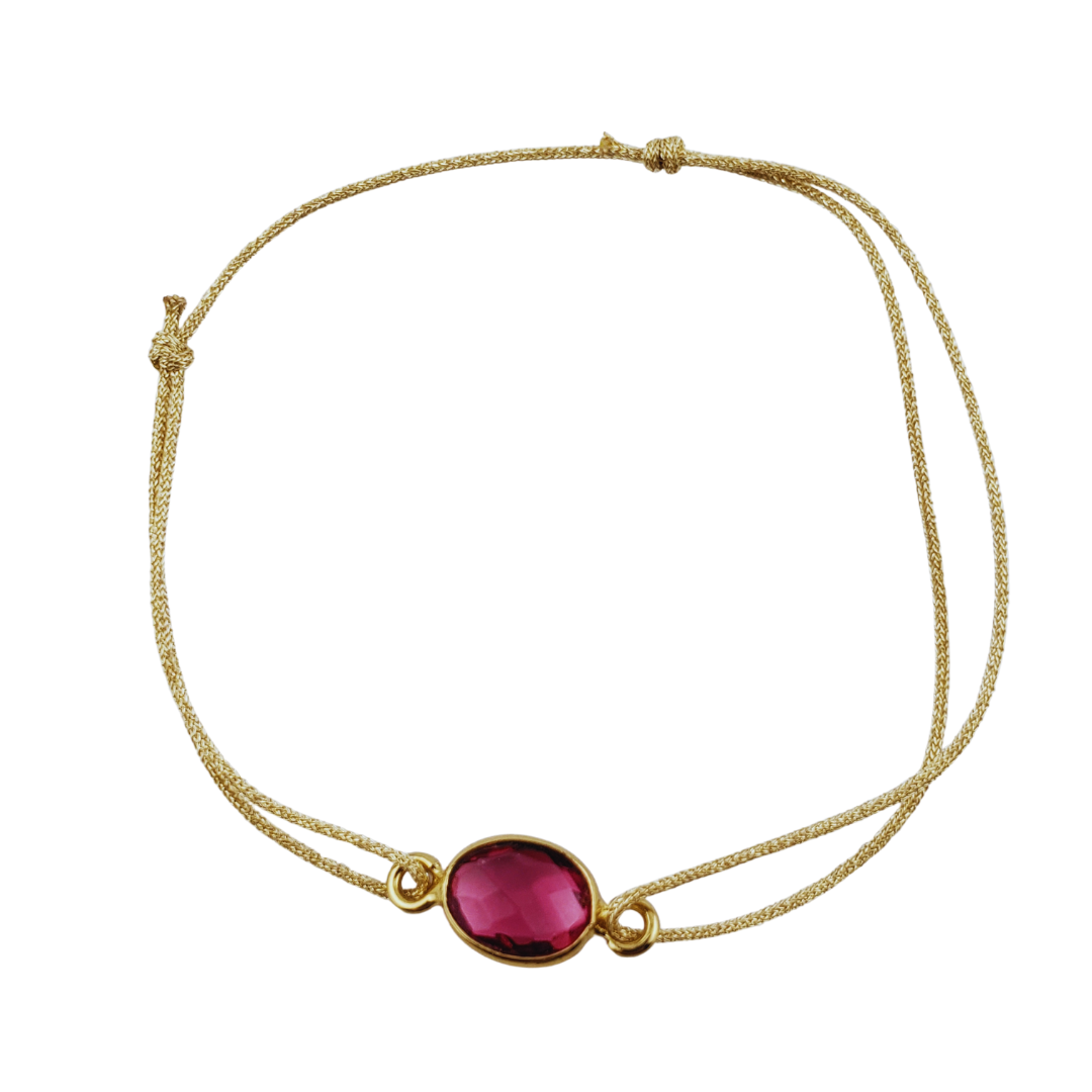 Pulsera circonia oval enmarcada