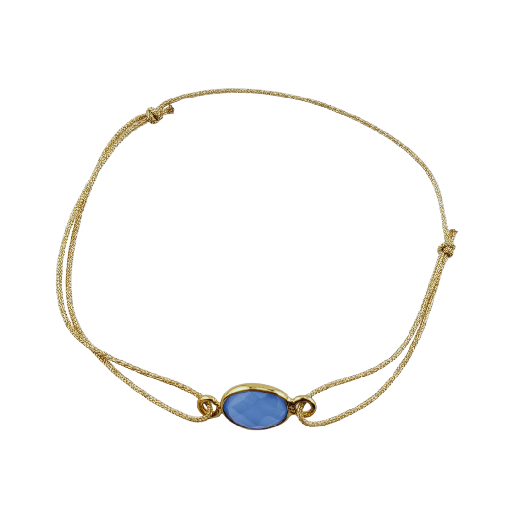 Pulsera circonia oval enmarcada
