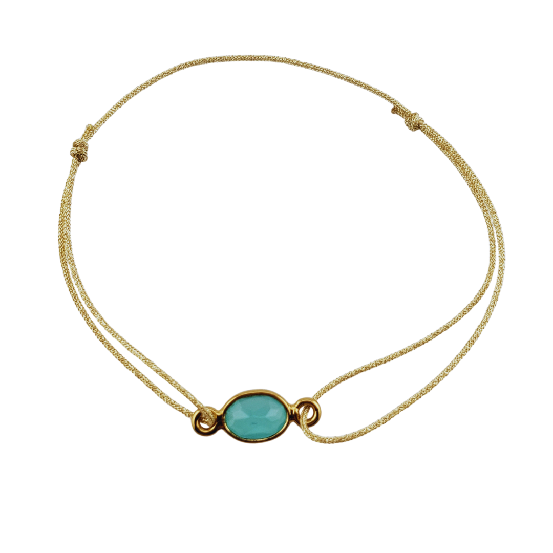 Pulsera circonia oval enmarcada