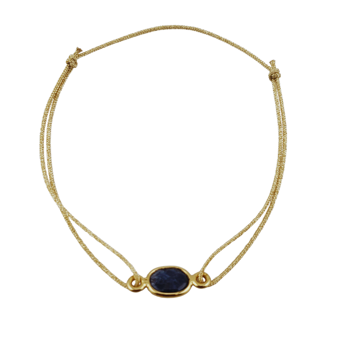 Pulsera circonia oval enmarcada