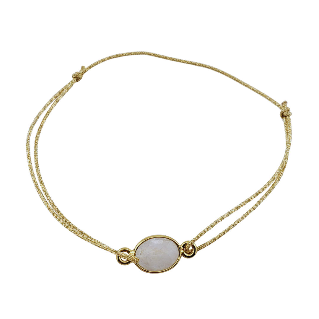 Pulsera circonia oval enmarcada