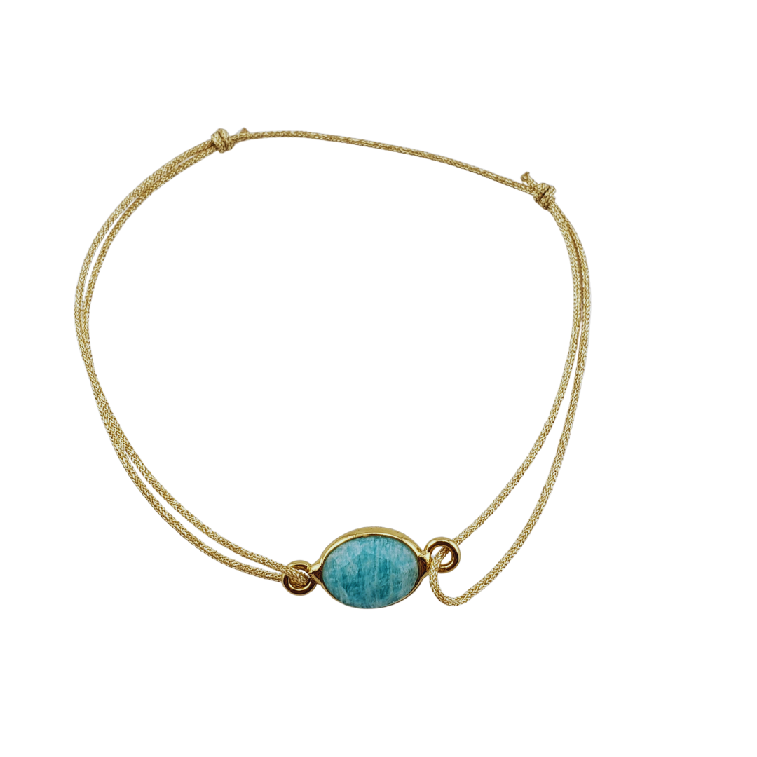 Pulsera circonia oval enmarcada