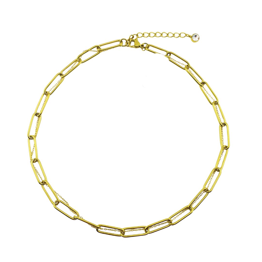 Cadena paper delgado oval y cadena basica