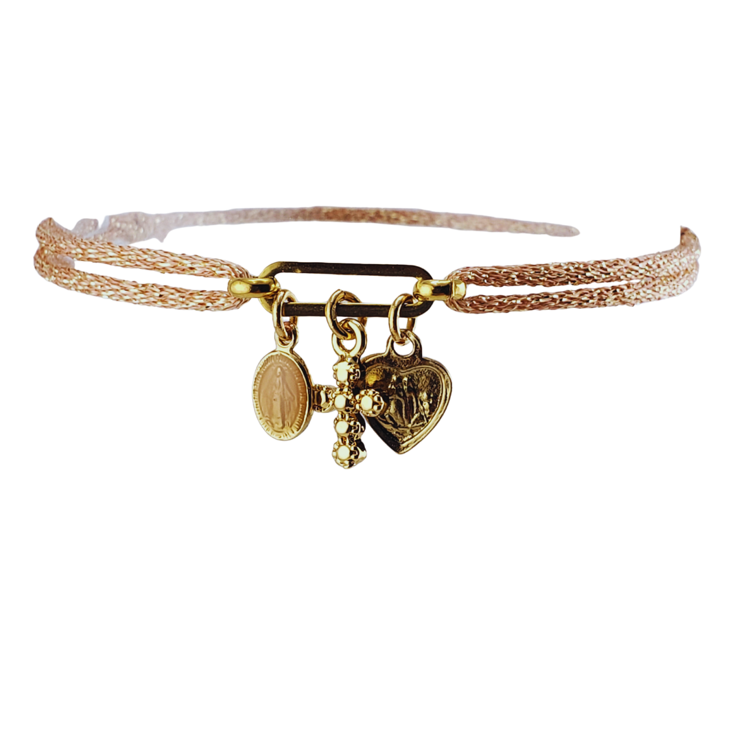 Pulsera cordon metalizado