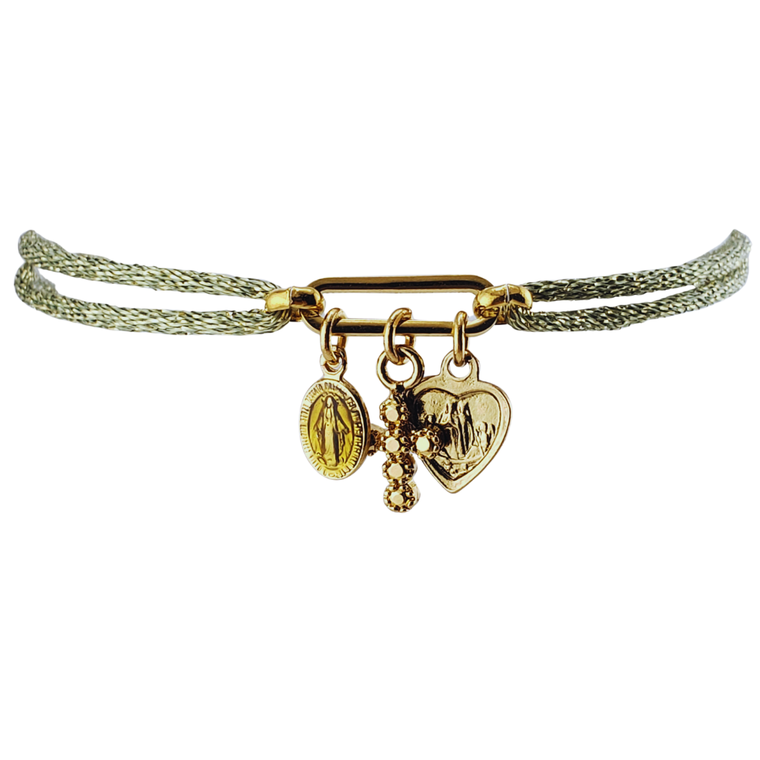 Pulsera cordon metalizado
