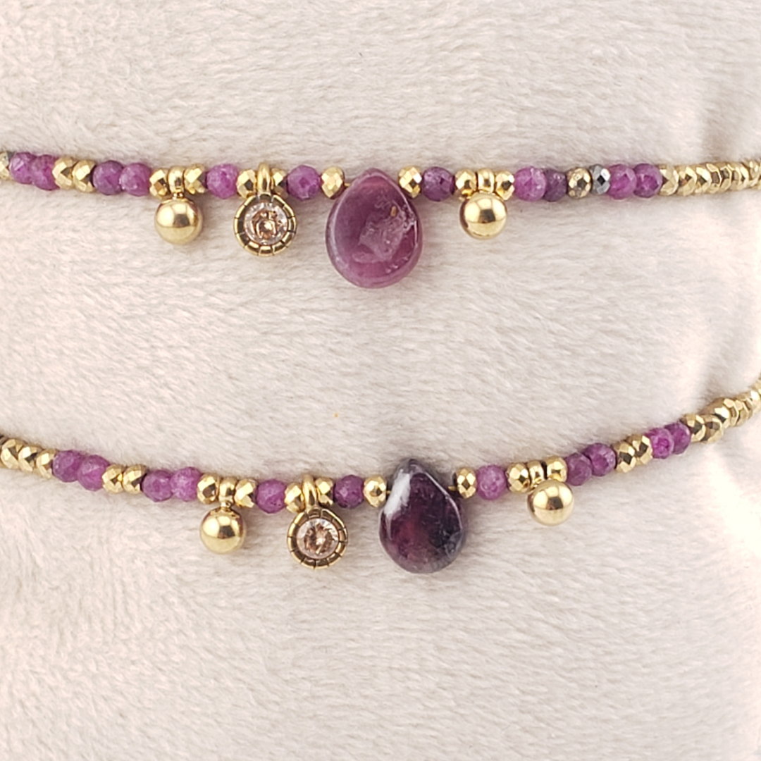 Pulsera hematita gota