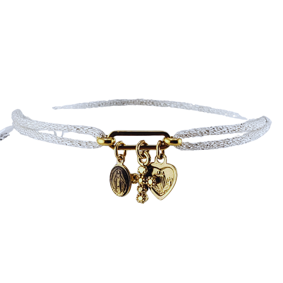 Pulsera cordon metalizado