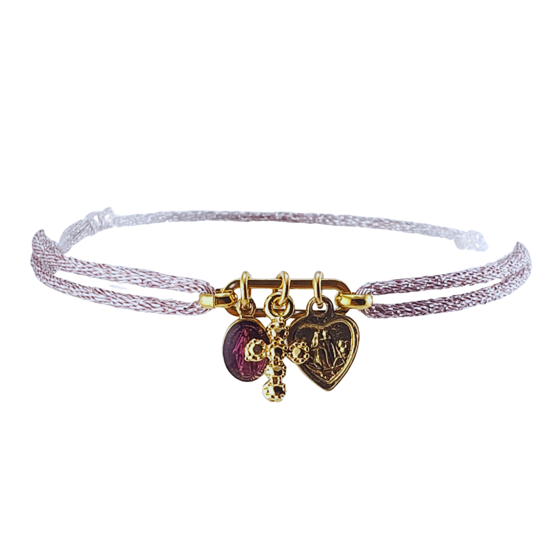 Pulsera cordon metalizado